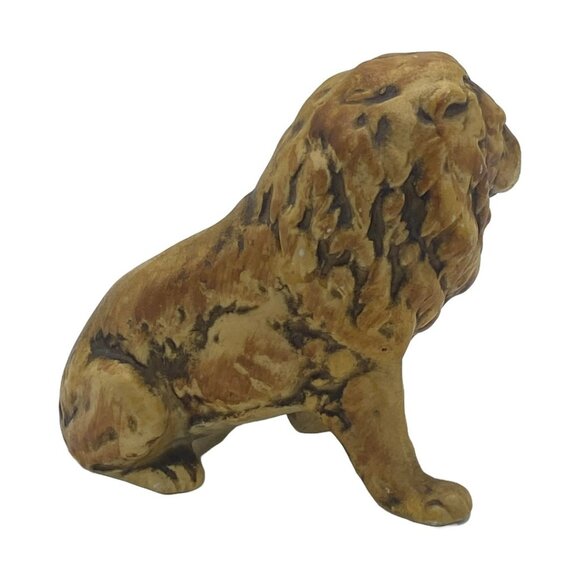 Vintage Mid-Century Lion Porcelain Figurine Realistic Matte Glaze Hand Painted ? - Picture 3 of 12